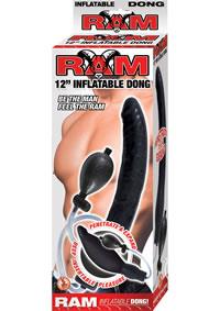 RAM INFLATABLE LATEX DONG 12-BLACK