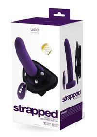 STRAPPED RECHARGE VIBE STRAP ON PURPLE