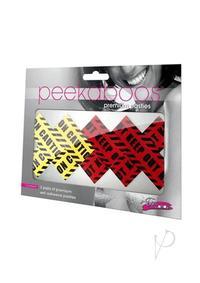PEEKABOO CAUTION X YELLOW/RED
